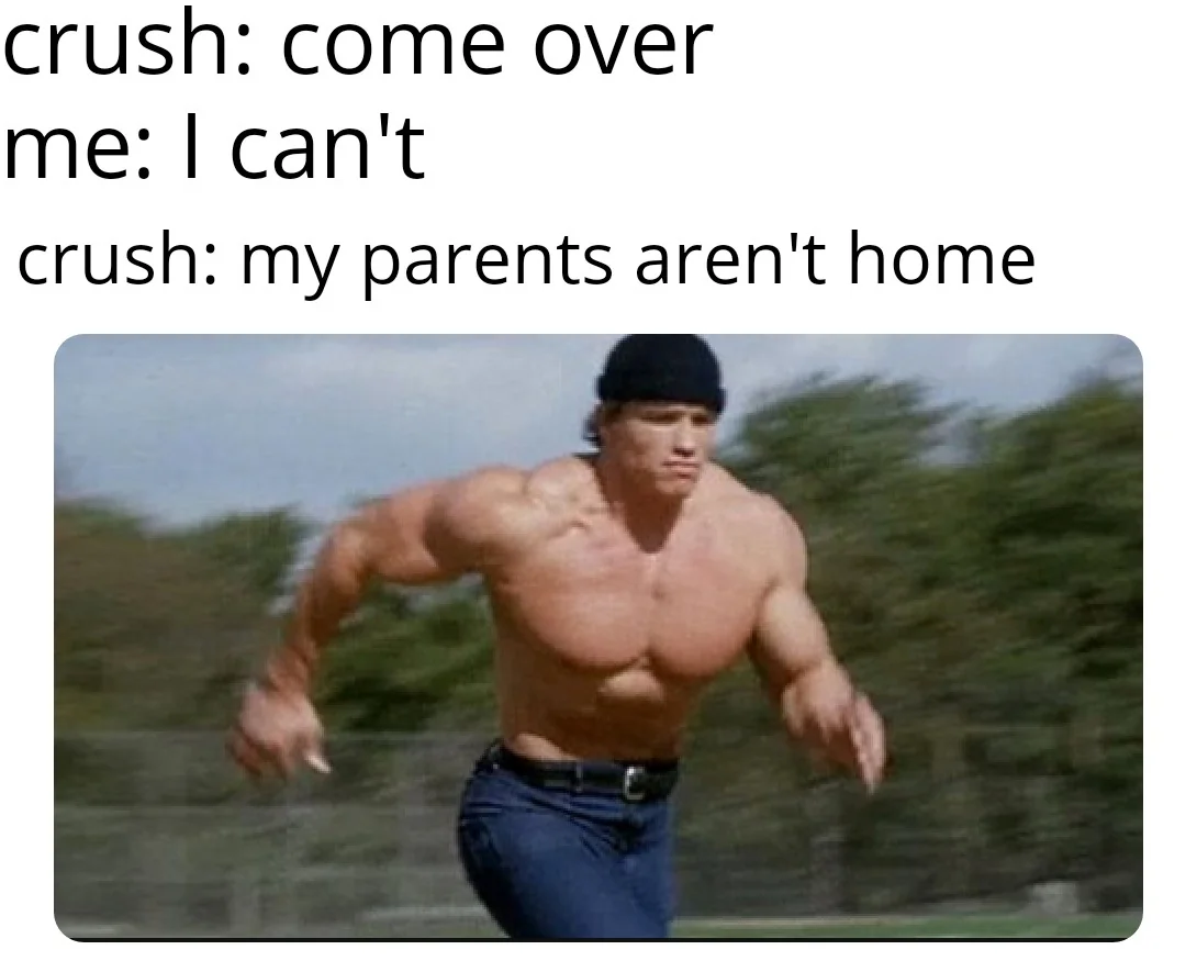 Arnold running has great meme potential
