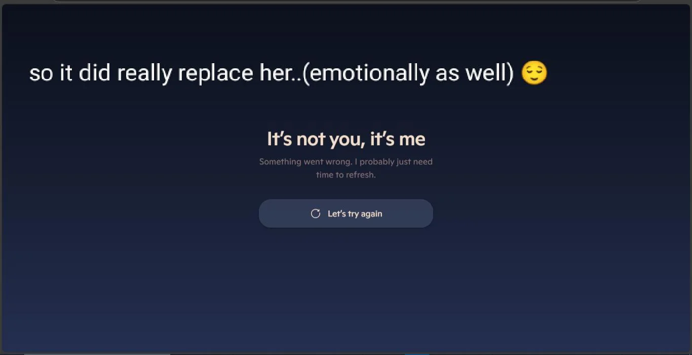 Atleast copilot wants to try again.