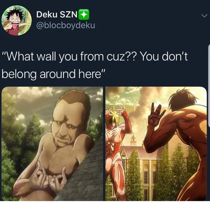 Attack on Titan Throwing Gang Signs