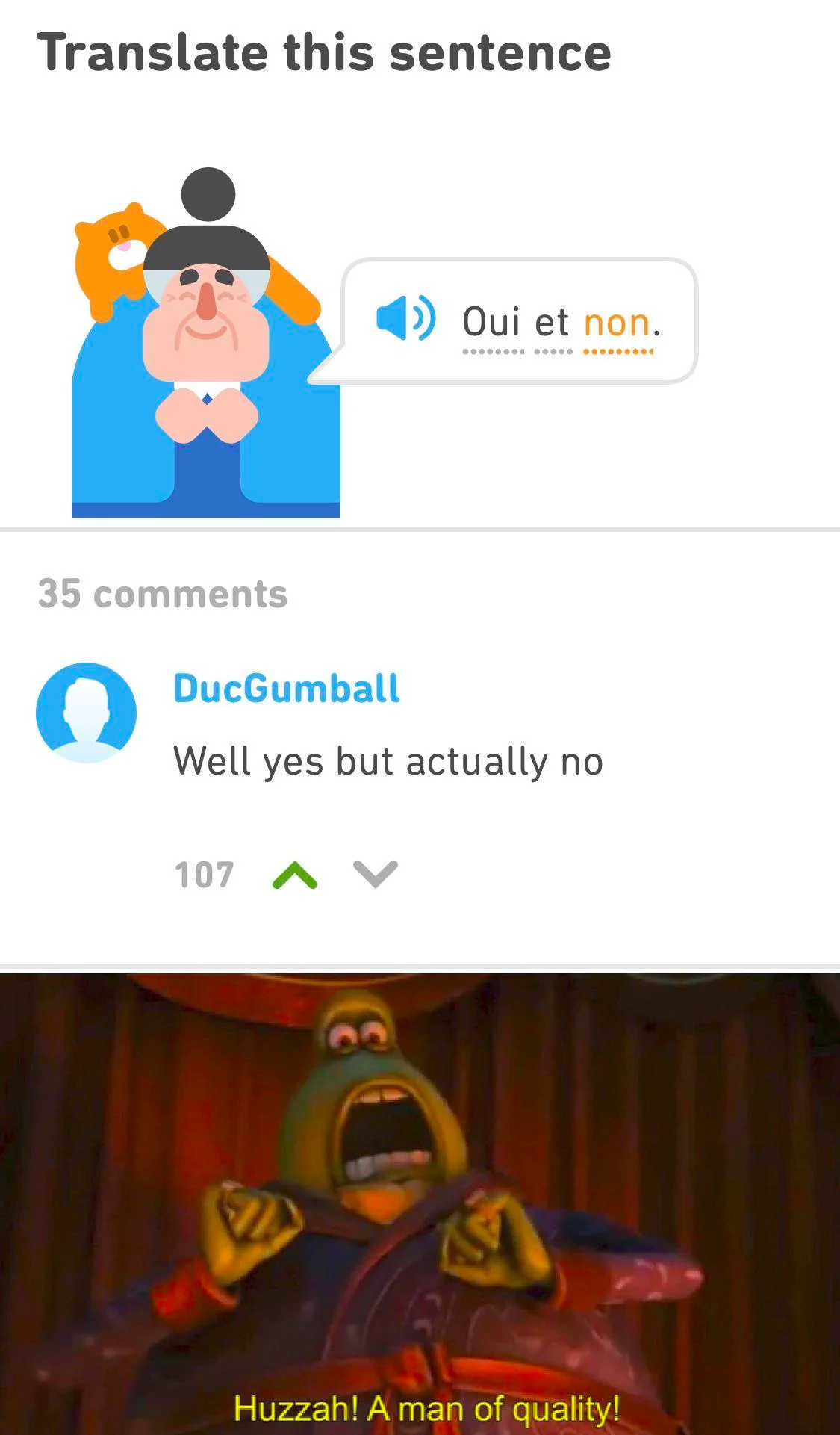“Beg for your life in Spanish, reddit” -Duolingo Bird