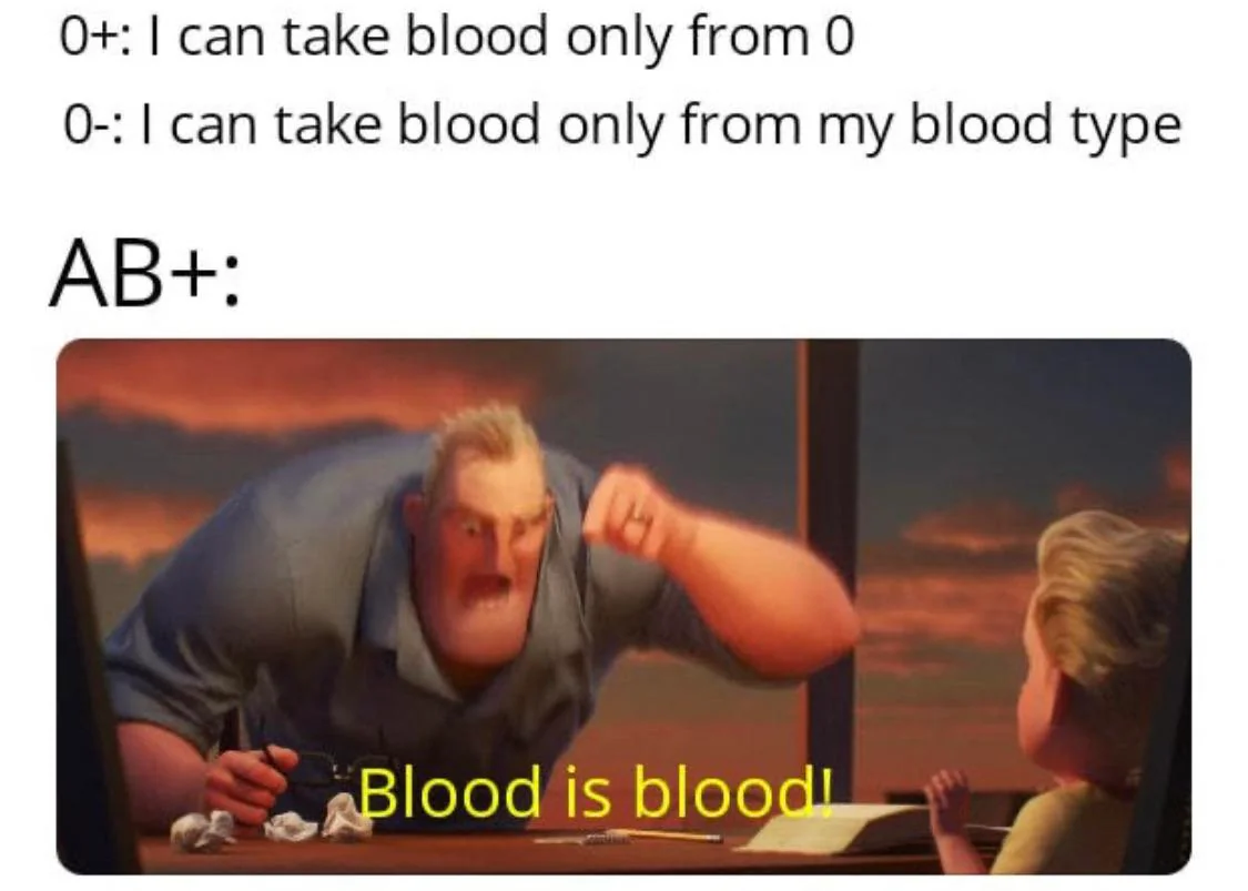 Blood is blood!