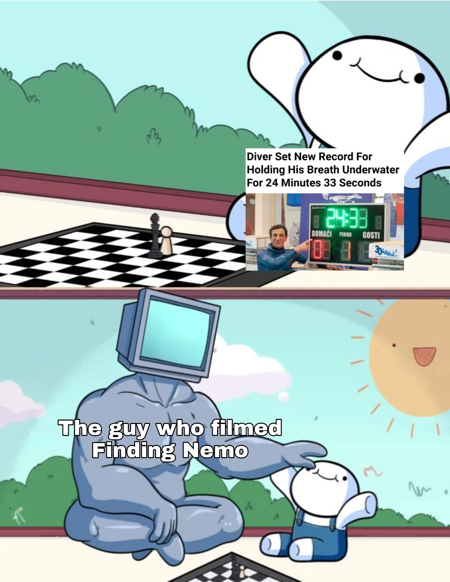 Can you imagine someone Trying to Drown him