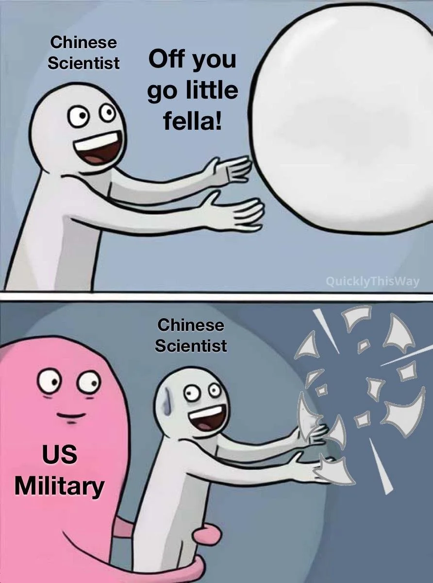 Chinese Balloon go pop