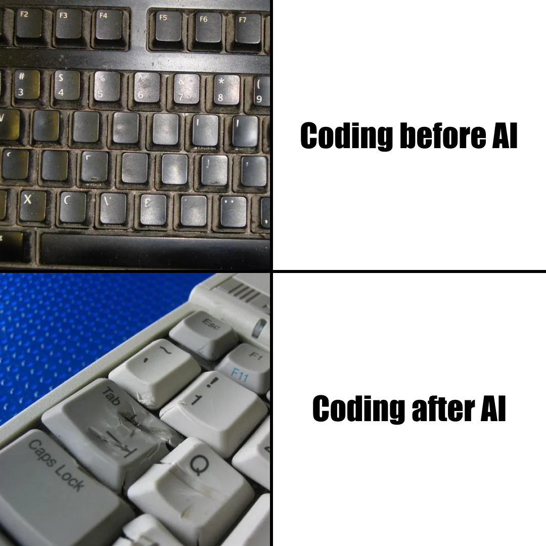 Coding before/after AI