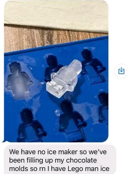 gonna enjoy my drink with a floating lego man on it