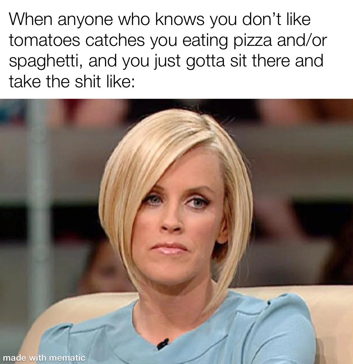 “Guess what the sauce is made of”