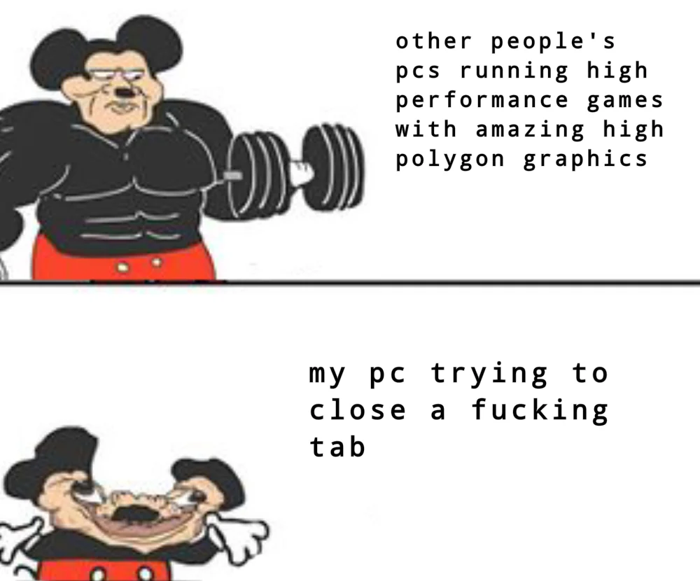 I got a broken down, old laptop but it's fine