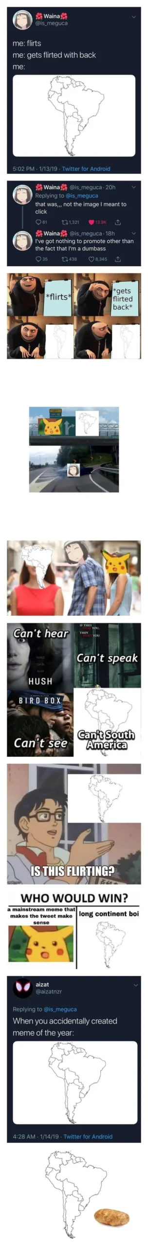 I to become South America when someone flirts with me