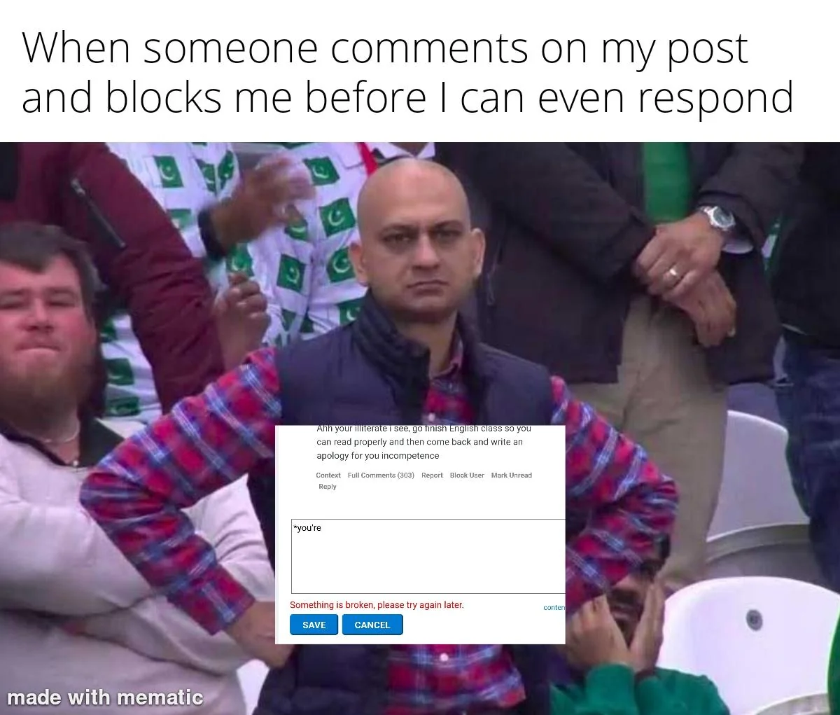 If you immediately block people cause they triggered you, you probably aren't cut out for the internet 😂