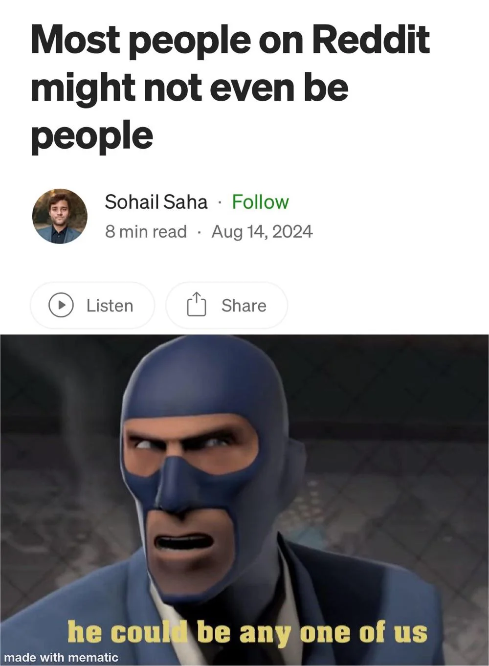 It could be you, it could be me!