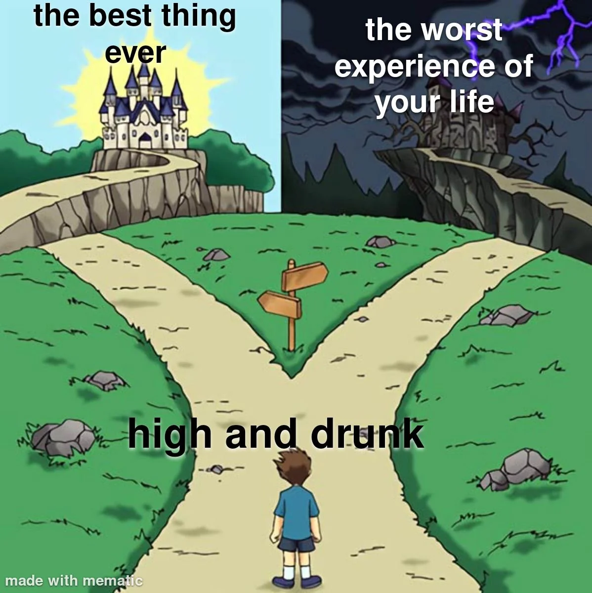 It's a 50/50 experience