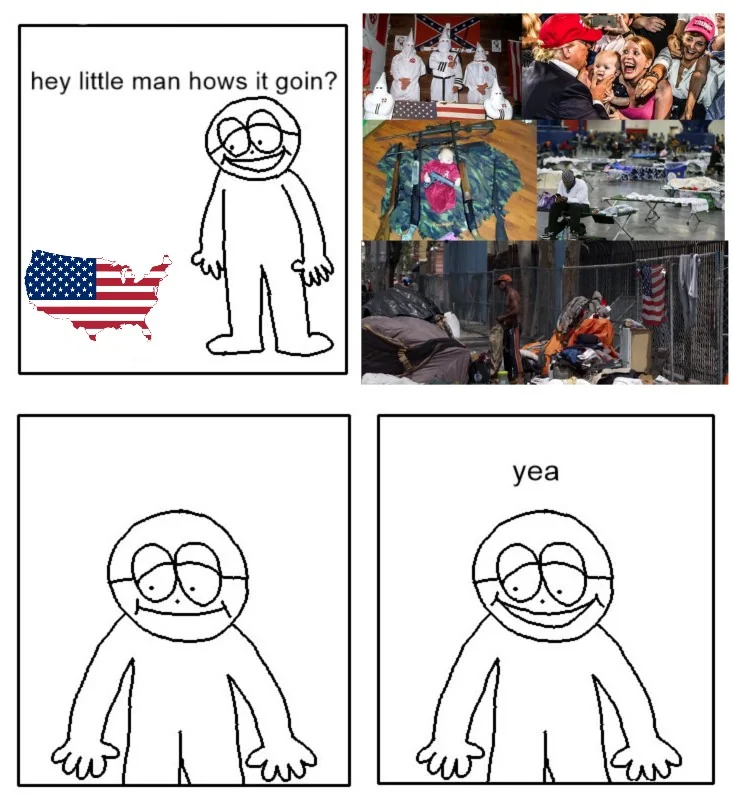 It's kinda weird seeing so much crazy shit going on in 'the greatest country in the world'