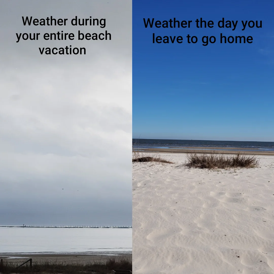 Just left the beach...