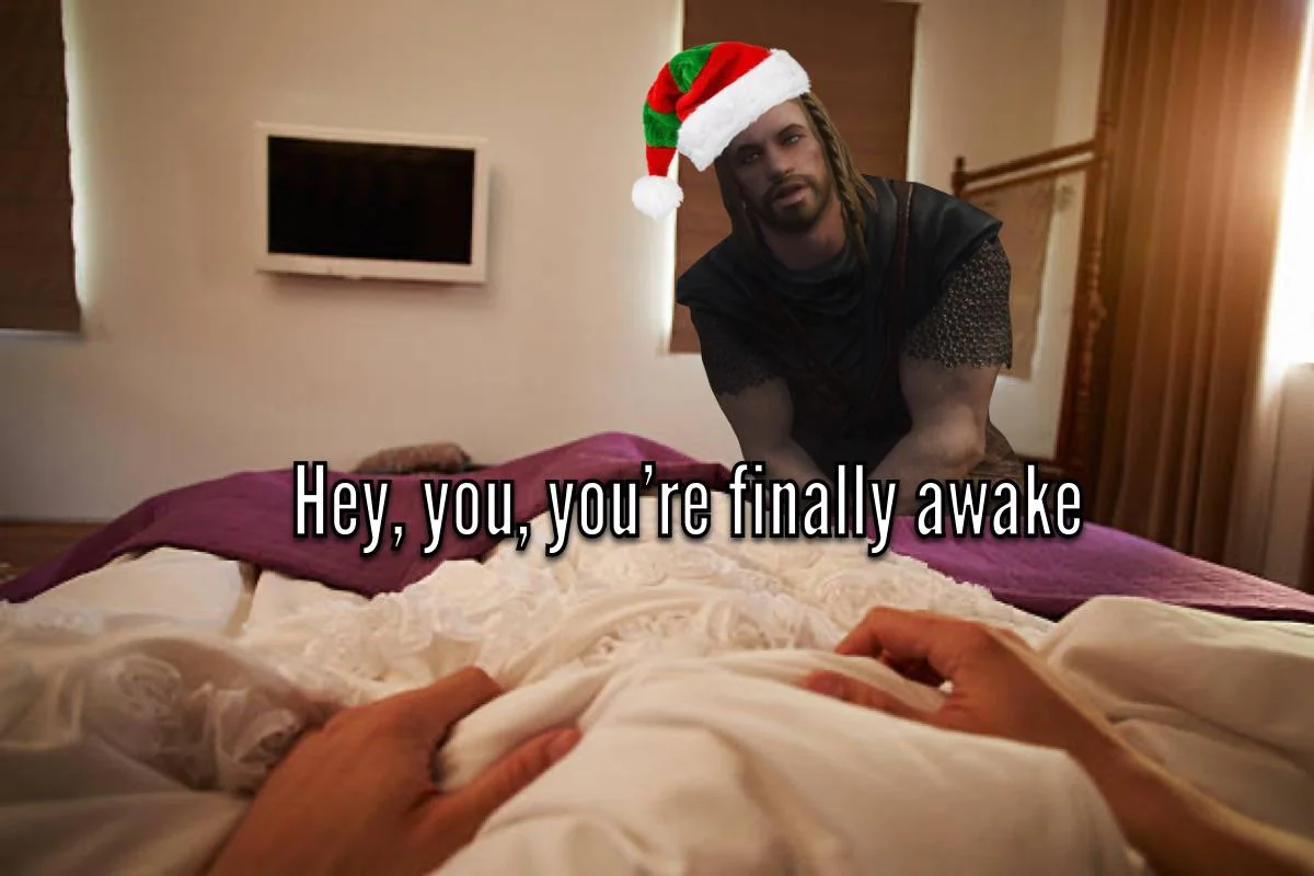 Me waking my parents up at 5AM to open Christmas Presents