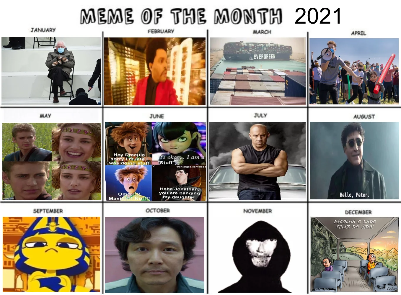 Meme Calendar of 2021 COMPLETE