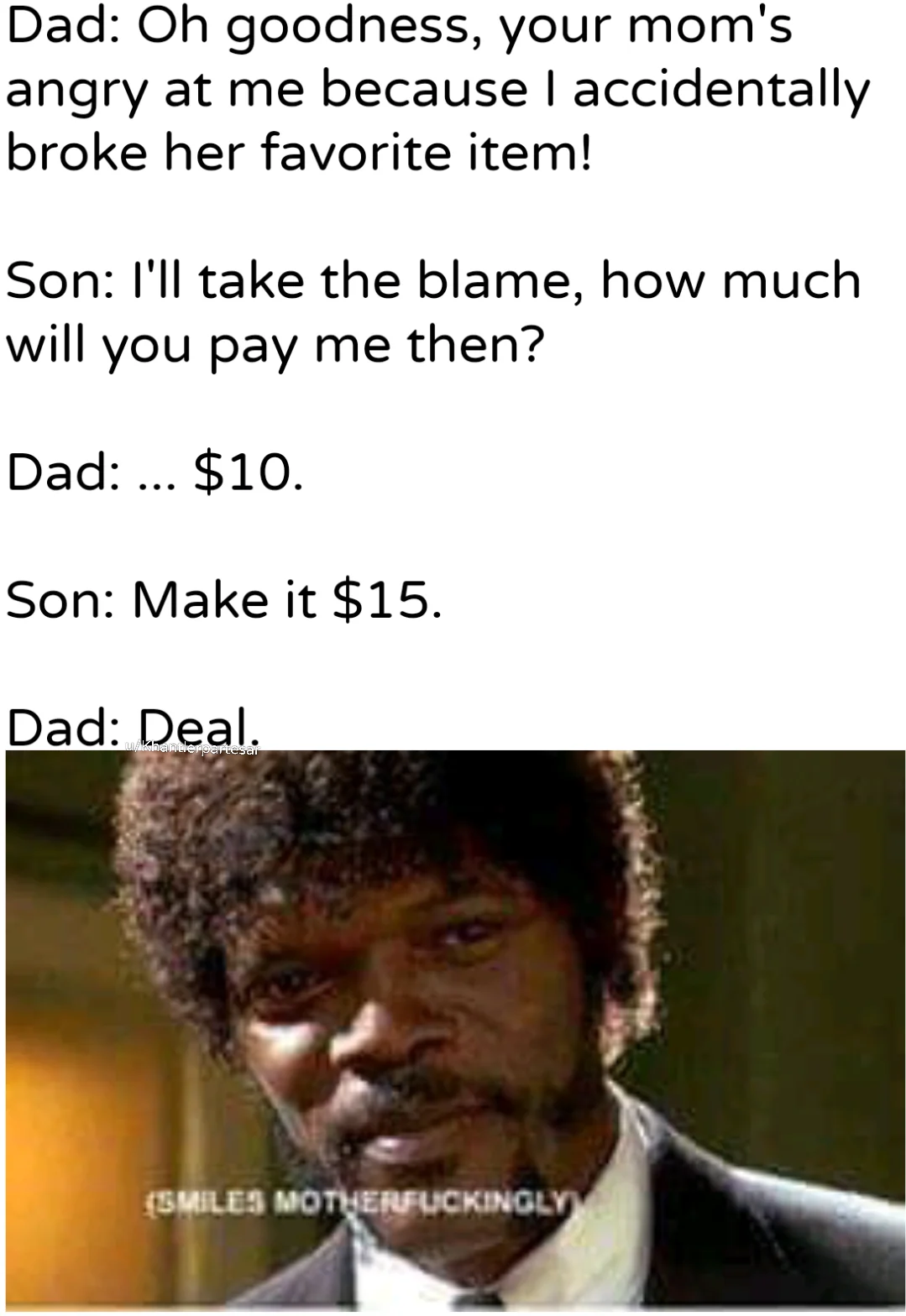 My man has a bright future in negotiations.