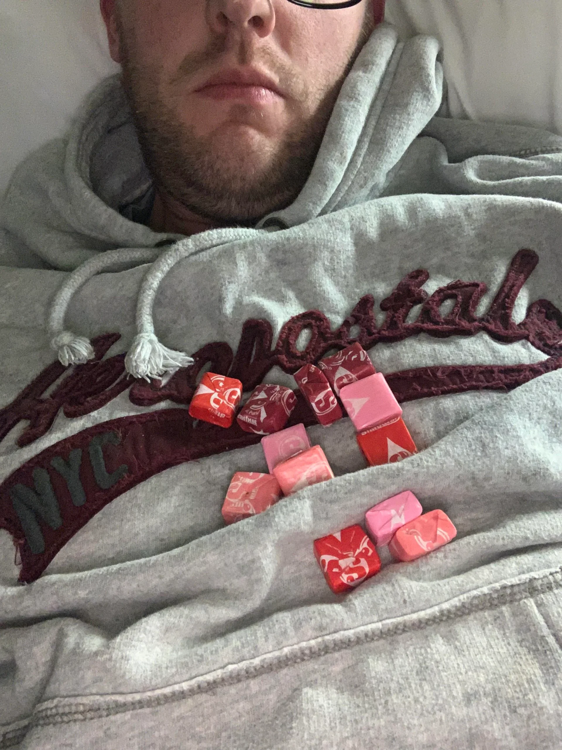 My wife: he better not cheat on me on his business trip. Me: in hotel bed alone.