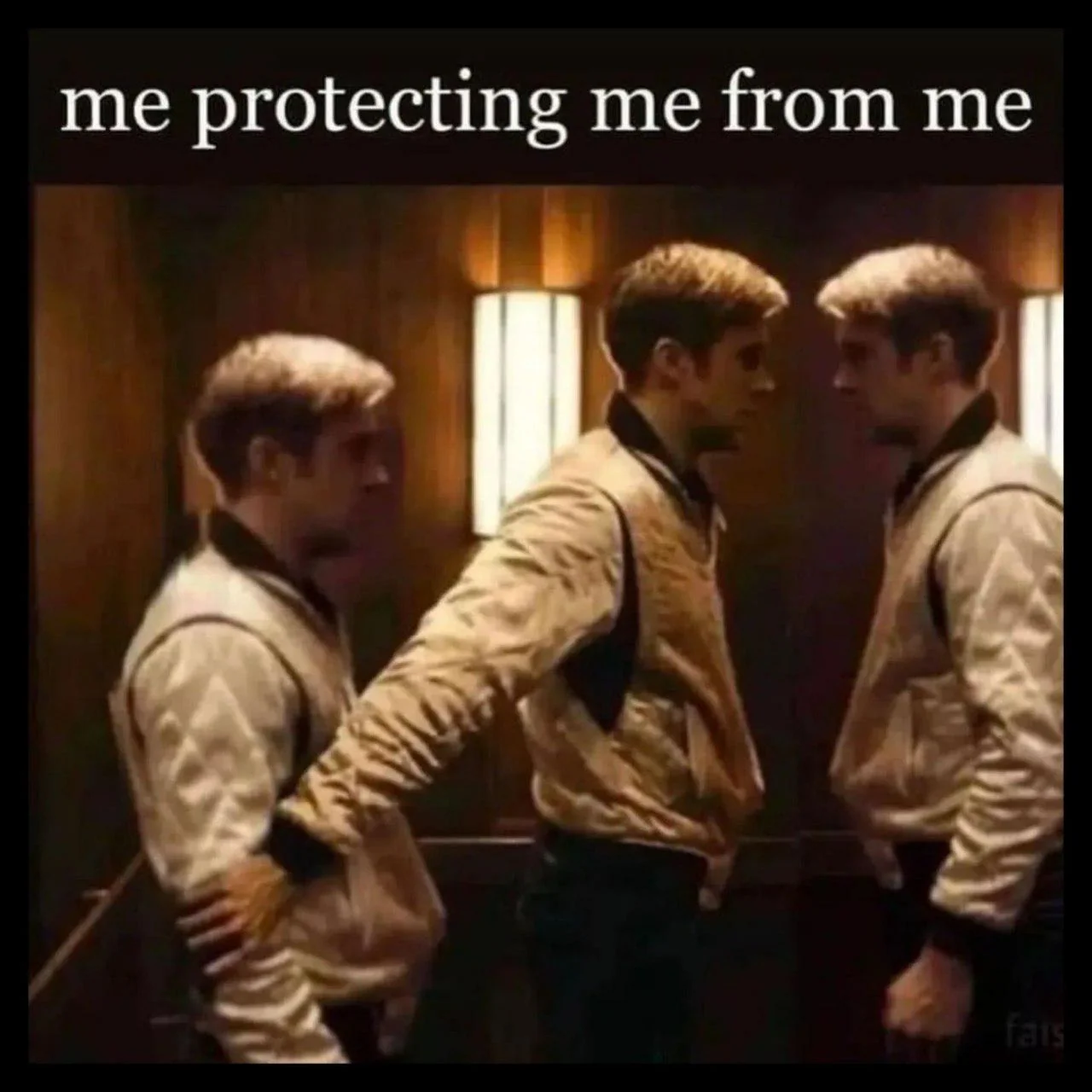 Myself saving myself from myself.