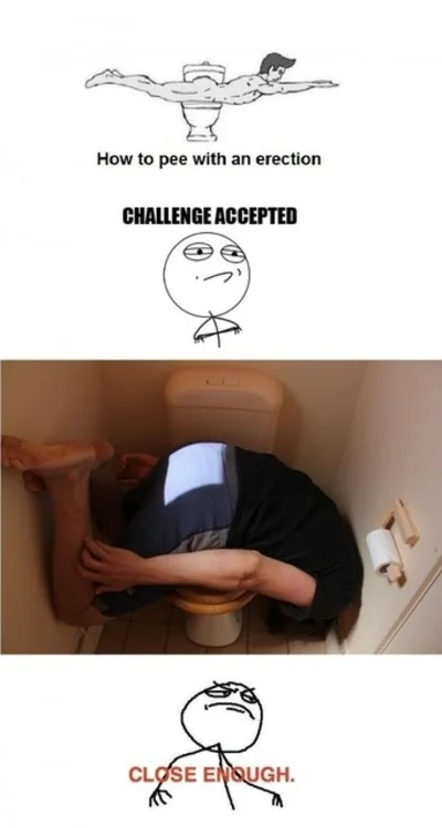 Peeing with an erection