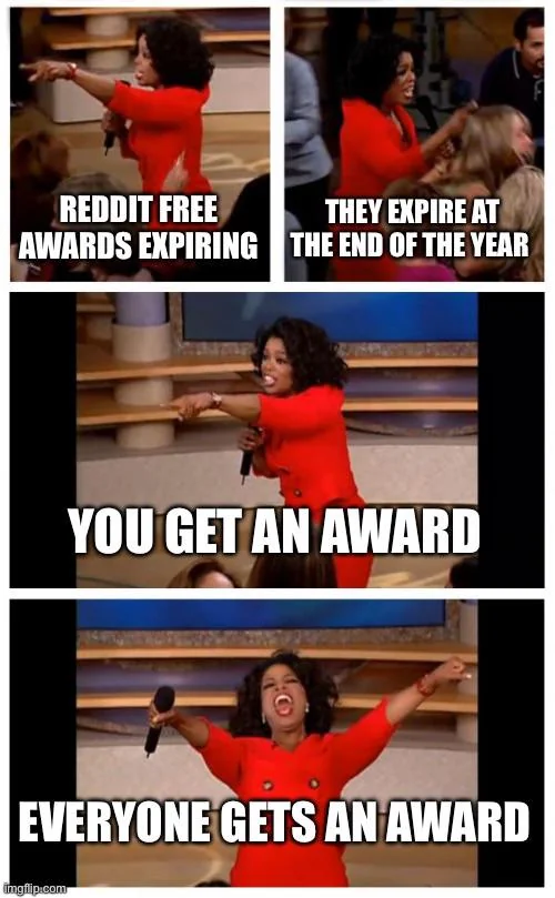 Reddit free awards expiring
