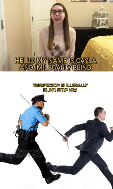 Remember if you wanna become blind do it in a legal way.