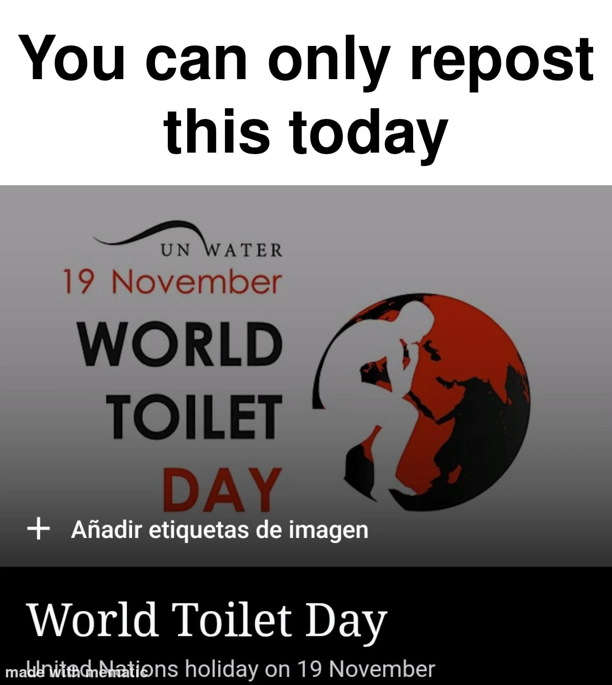 Remember to take a shit today ig