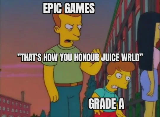 sad when a video game honors a artist more than his label