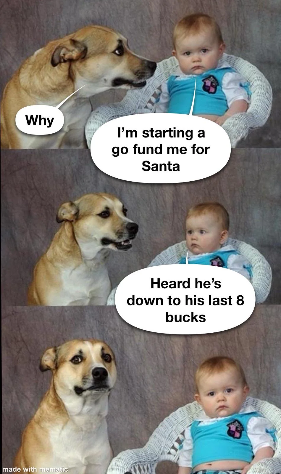 Santa hard up for dough, doe, d’oh