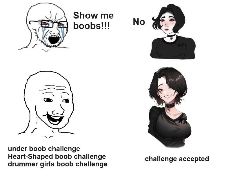 show boobs