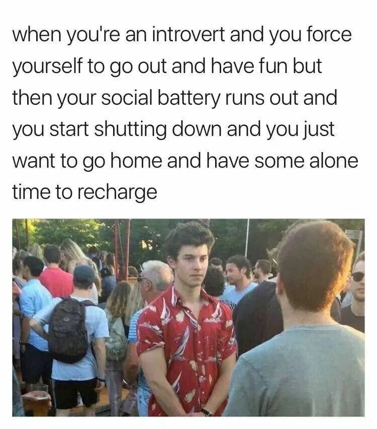 Social battery running out