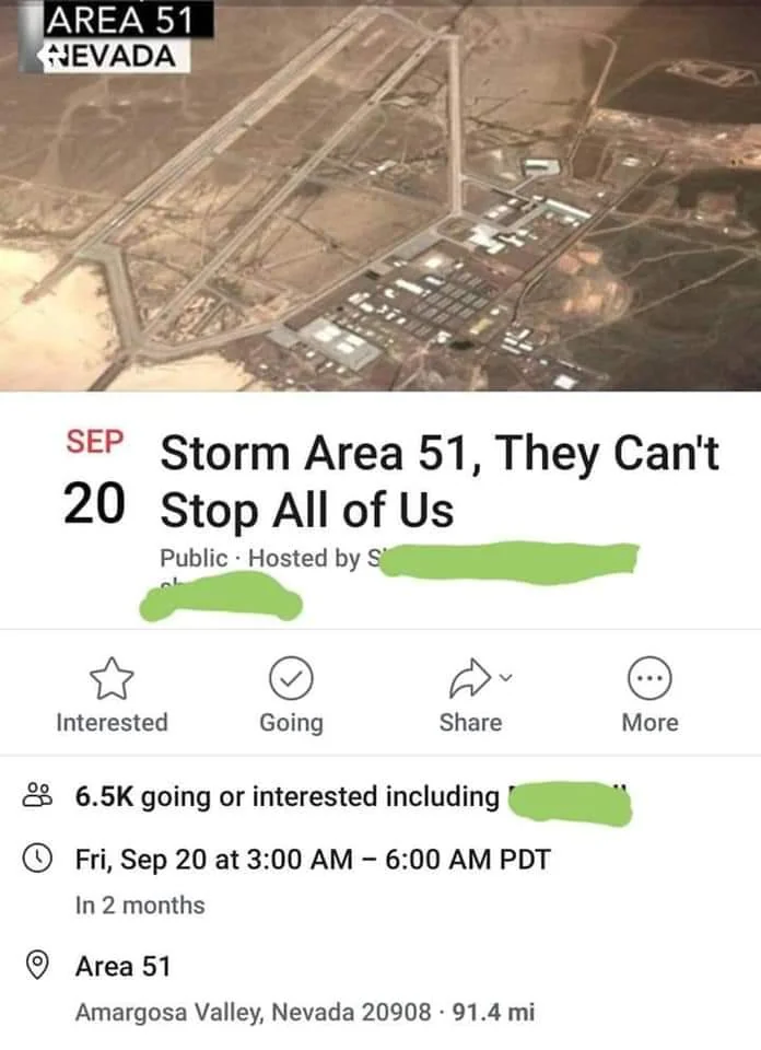 Storm Area 51, they can't stop all of us