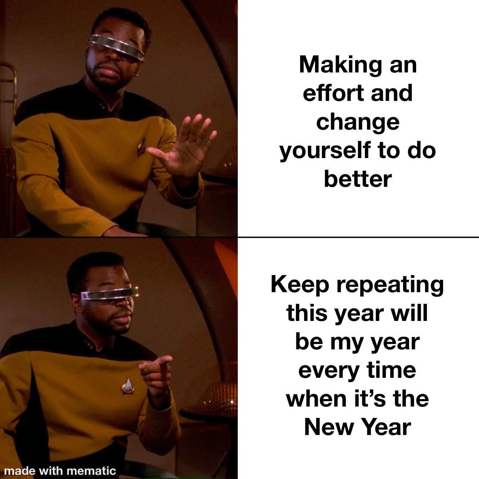 The yearly vow is getting closer