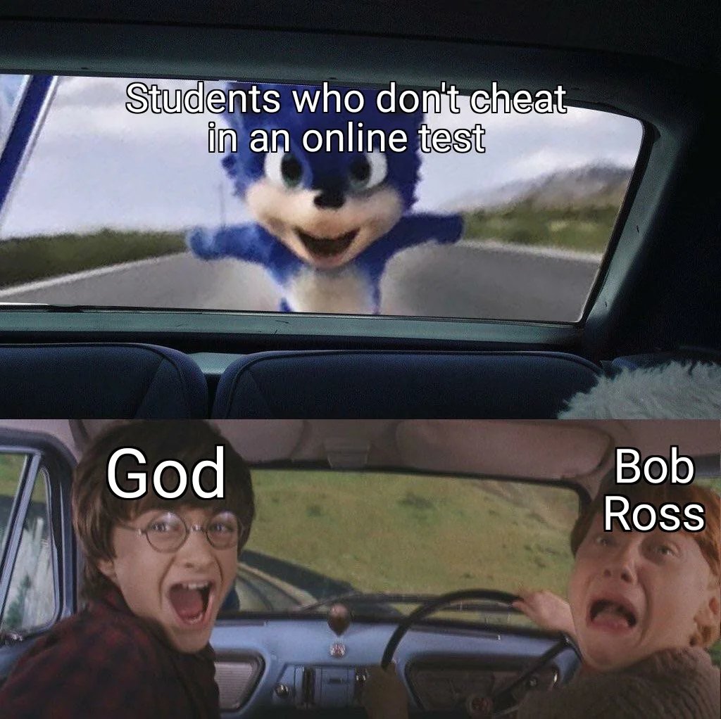 What kind of sadistic soul doesn't cheat in an online test