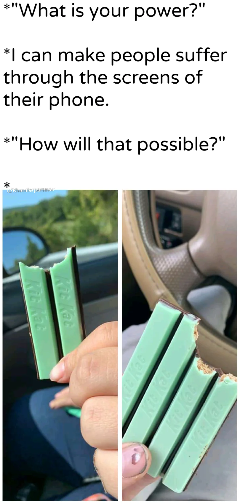 Yeah, exactly. *proceeds to break the pasta in half or even more*