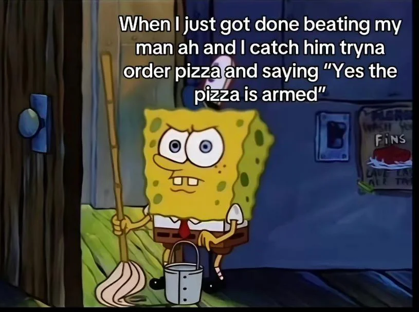 yes the pizza is aggressive🗿