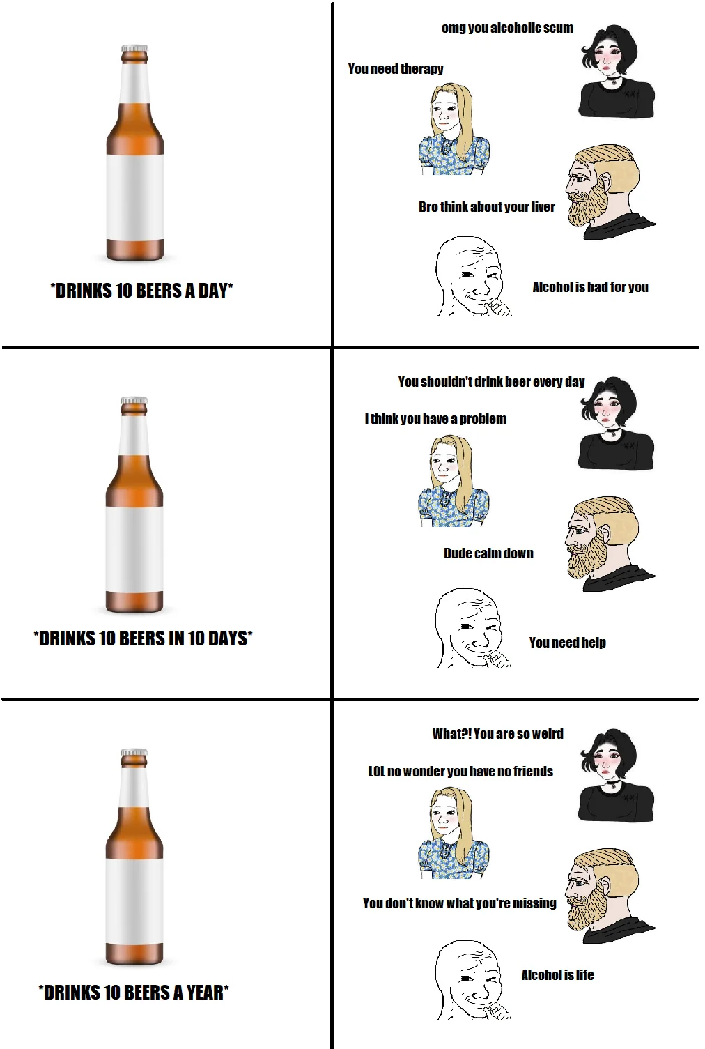 You always lose no matter how much you drink