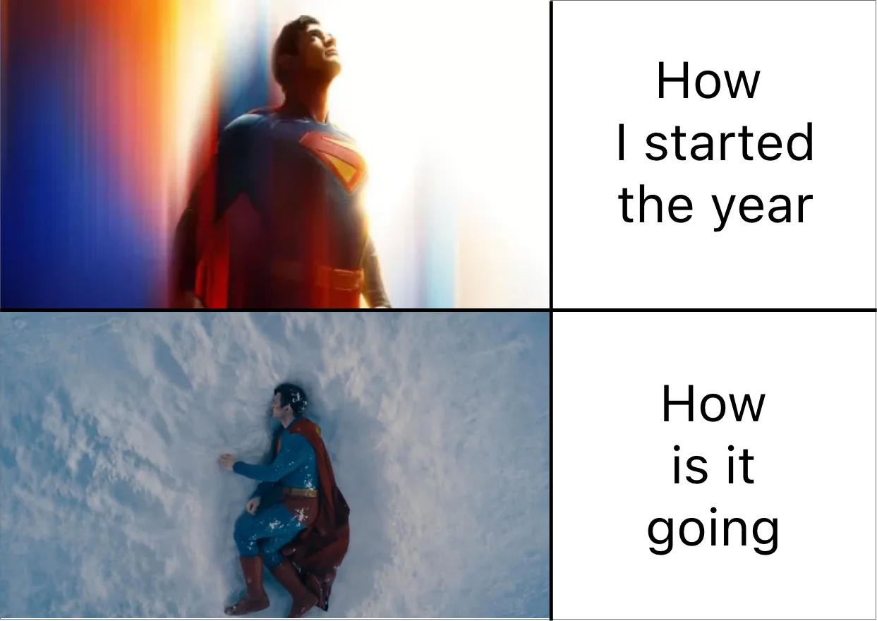 You either die as Superman or you live long enough to become Yamtcha