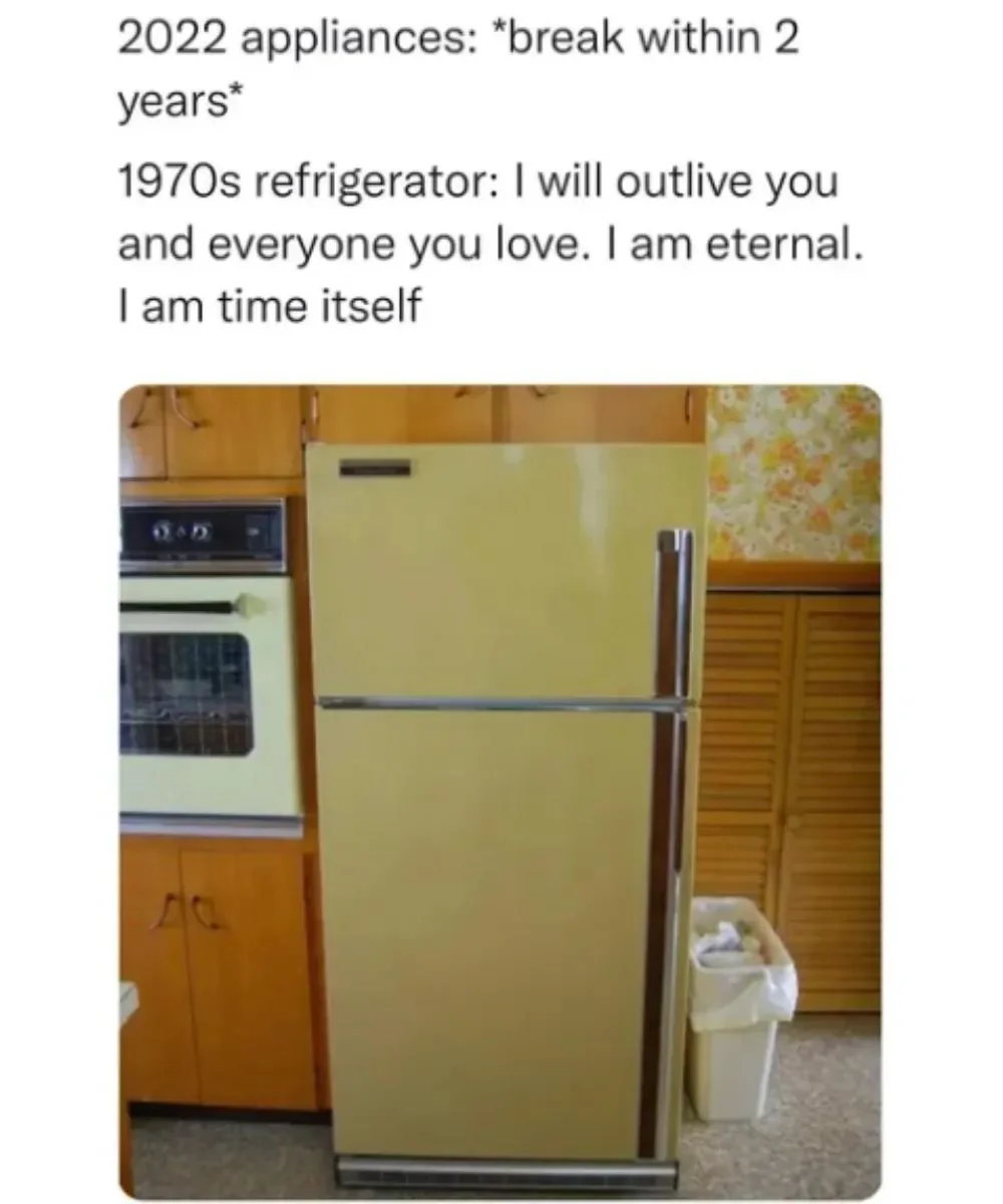 Yup i guess this is real! our refrigerator from 1980 is still in use to this day.